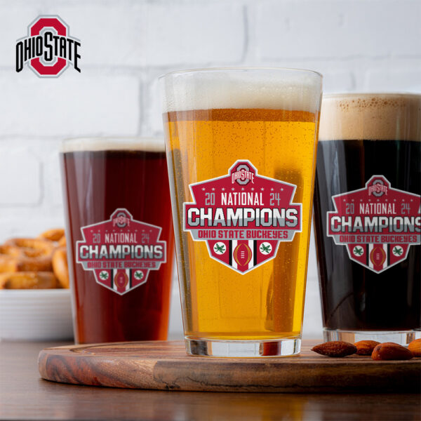Ohio State Buckeyes Football 16oz Print Glass Cup - TANTN 12138