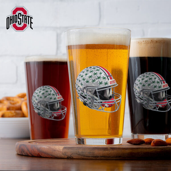 Ohio State Buckeyes Football 16oz Print Glass Cup - TANTN 12140