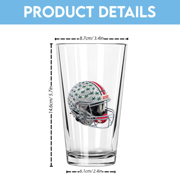 Ohio State Buckeyes Football 16oz Print Glass Cup - TANTN 12140
