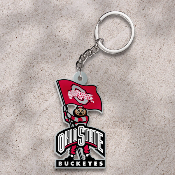 Ohio State Buckeyes Football Custom Shape 2-sided Keychain - HOATT 9610