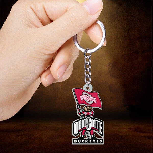 Ohio State Buckeyes Football Custom Shape 2-sided Keychain - HOATT 9610