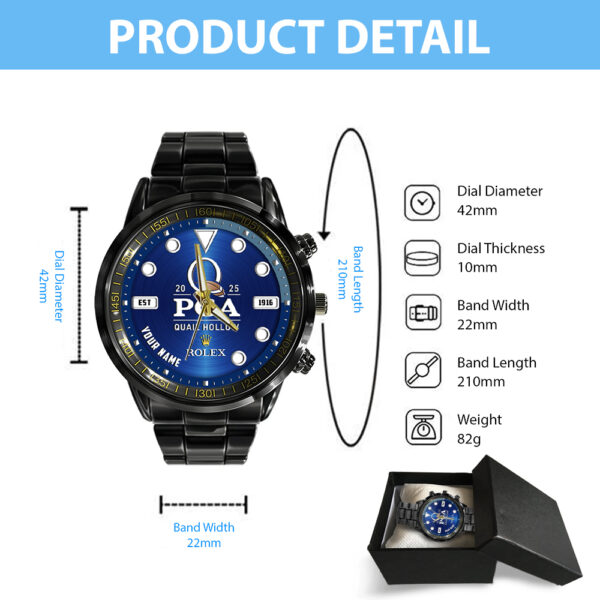 Personalized Golf PGA Championship x Rolex Black Stainless Steel Watch - MAITM 10712