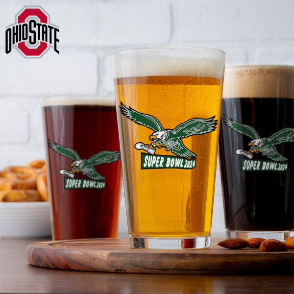 Philadelphia Eagles 16oz Print Glass Cup - TANTN 12142