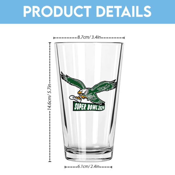 Philadelphia Eagles 16oz Print Glass Cup - TANTN 12142