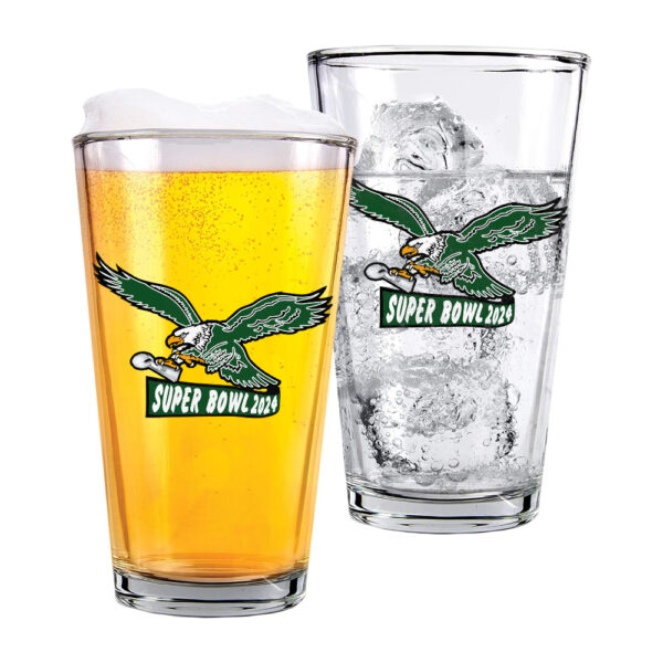 Philadelphia Eagles 16oz Print Glass Cup - TANTN 12142