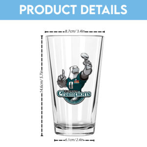 Philadelphia Eagles 16oz Print Glass Cup - TANTN 12141