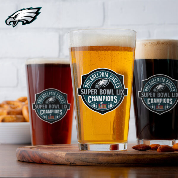 Philadelphia Eagles 16oz Print Glass Cup - TANTN 12144
