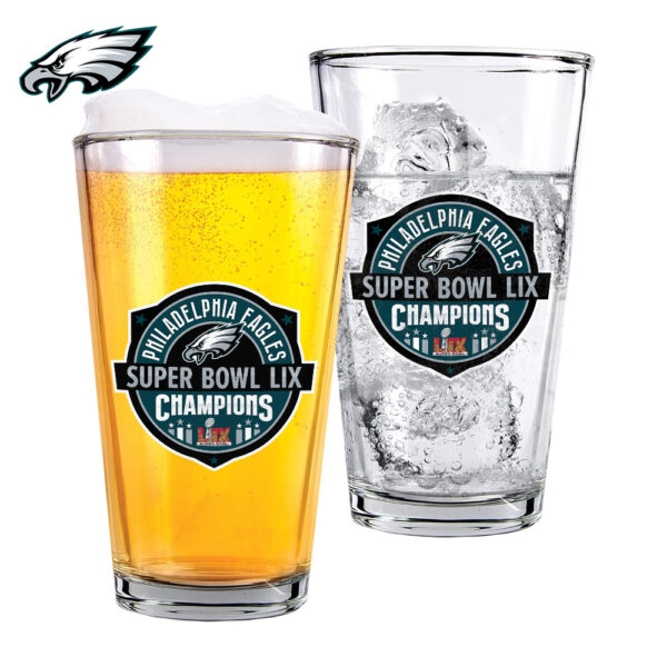 Philadelphia Eagles 16oz Print Glass Cup - TANTN 12144