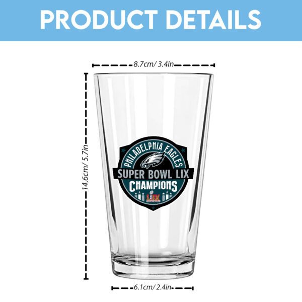 Philadelphia Eagles 16oz Print Glass Cup - TANTN 12144