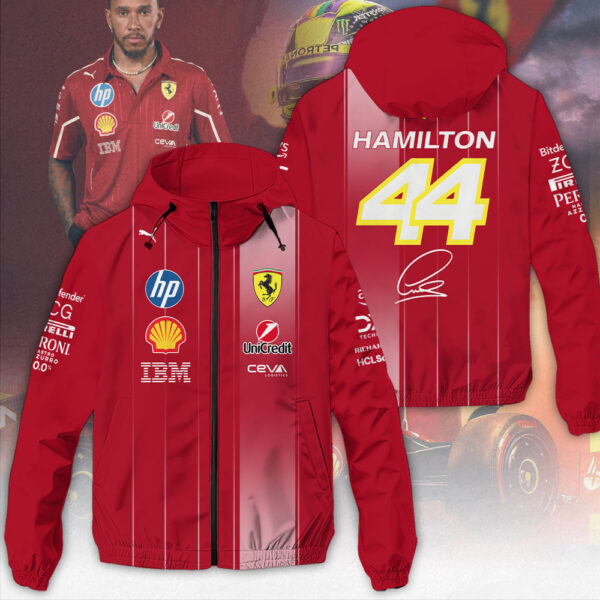 Scuderia Ferrari x Lewis Hamilton 3D Windbreaker Jacket - MAITM 10562