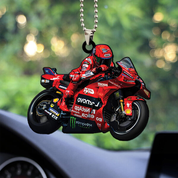 Ducati Lenovo Team x Marc Marquez Custom Shape 2-sided Acrylic Car Ornament – TANTN 11812