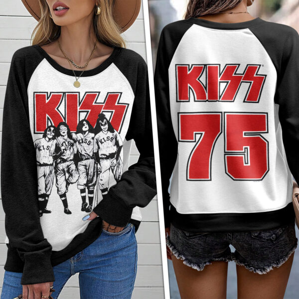 Kiss Band Round Neck Raglan Sleeve Sweatshirt – TANTN 11998