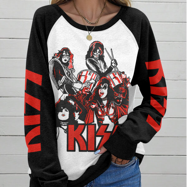 Kiss Band Round Neck Raglan Sleeve Sweatshirt – TANTN 12000