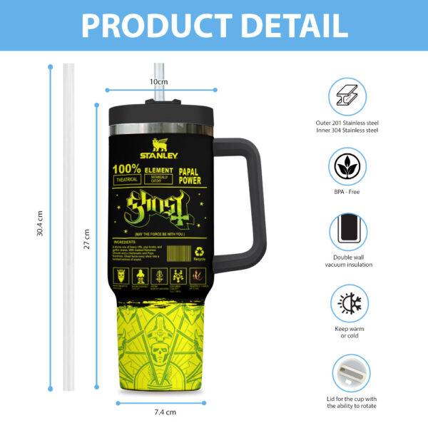Ghost Band 40oz Stanley Tumbler - TANTN 12079