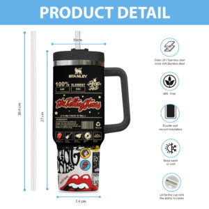 The Rolling Stones 40oz Stanley Tumbler - TANTN 12088