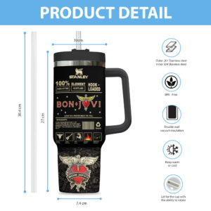 Bon Jovi 40oz Stanley Tumbler - TANTN 12092