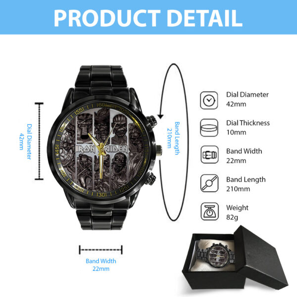 IRMA Black Stainless Steel Watch - TANTN 12257