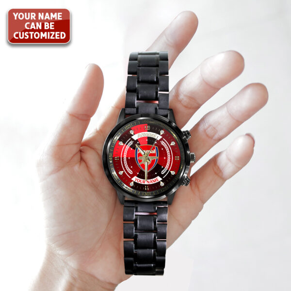 Personalized Arsenal Black Stainless Steel Watch - TANTN 12298