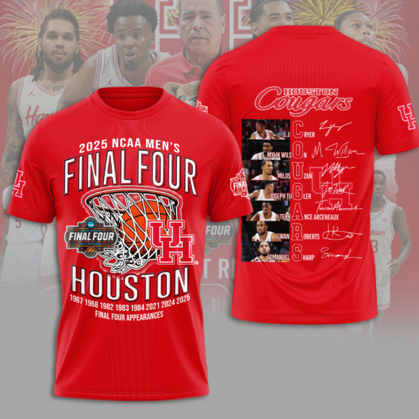 Houston Cougars Men's Basketball 3D Apparel - NGHIAVT 1936