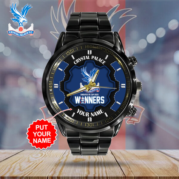Personalized Crystal Palace FC Black Stainless Steel Watch - MAITM 11112