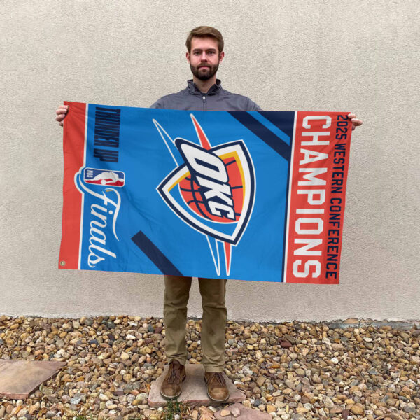 Oklahoma City Thunder 3D House Flag - MAITM 11307