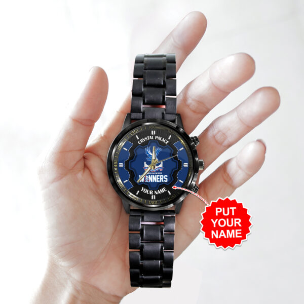 Personalized Crystal Palace FC Black Stainless Steel Watch - MAITM 11112