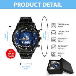 Personalized Crystal Palace FC Black Stainless Steel Watch - MAITM 11112
