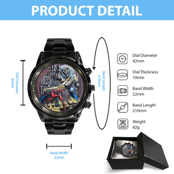 IRMA Black Stainless Steel Watch - MAITM 11248