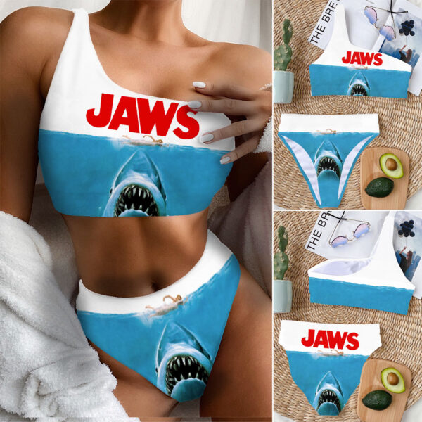 Jaws Women's Bikini With Single Shoulder - MAITM 11185