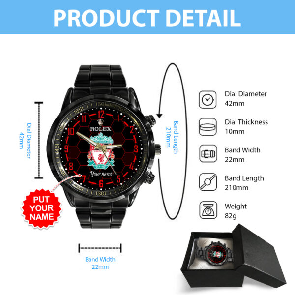 Personalized Liverpool FC x Rolex Black Stainless Steel Watch - MAITM 11276