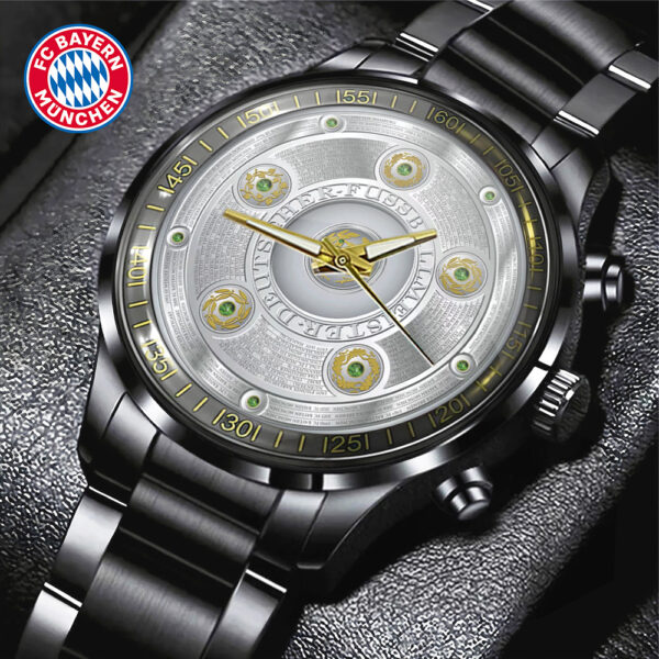 FC Bayern München Black Stainless Steel Watch - TANTN 12479