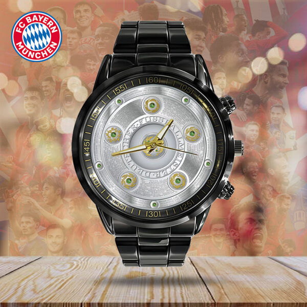 FC Bayern München Black Stainless Steel Watch - TANTN 12479