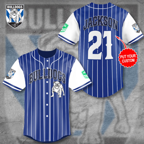 Personalized Canterbury-Bankstown Bulldogs Baseball Jersey - VANDH 4463