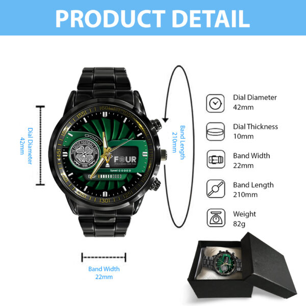 Celtic FC Black Stainless Steel Watch - TANTN 12670