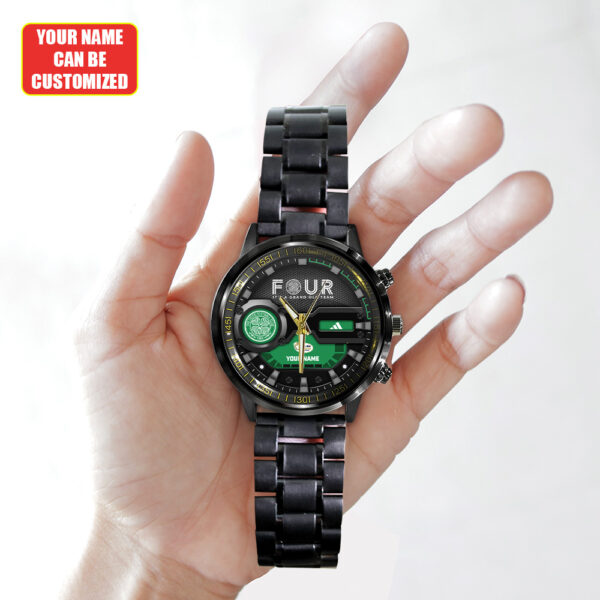 Personalized Celtic FC Black Stainless Steel Watch - TANTN 12675