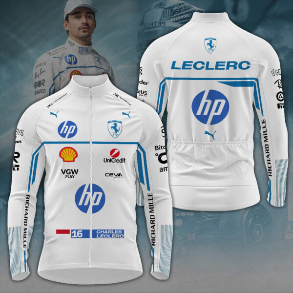 Charles Leclerc x Scuderia Ferrari Long Sleeve Cycling Jersey - MAITM 11198