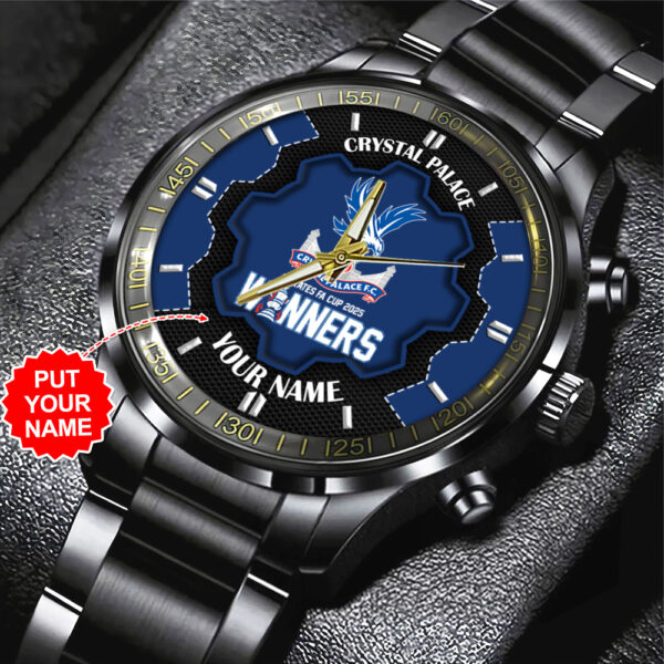 Personalized Crystal Palace FC Black Stainless Steel Watch - MAITM 11112