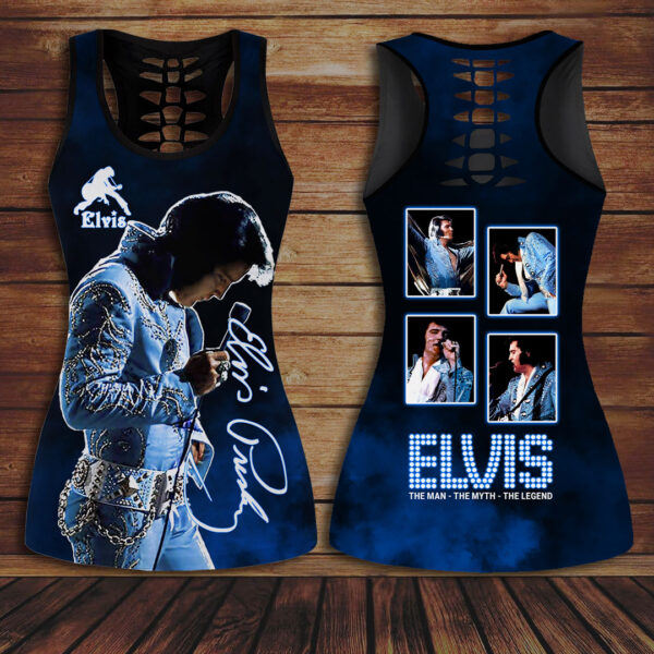 Elvis Presley Hollow Tank Top Leggings - HOATT 10705