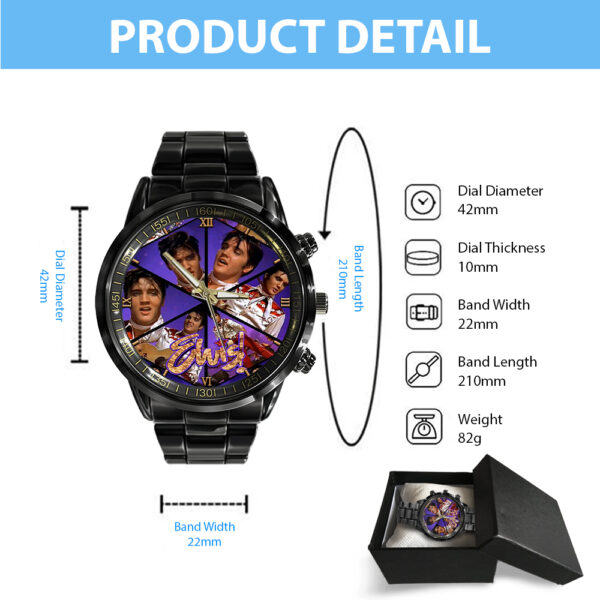 Elvis Presley Black Stainless Steel Watch - GNE NEW329