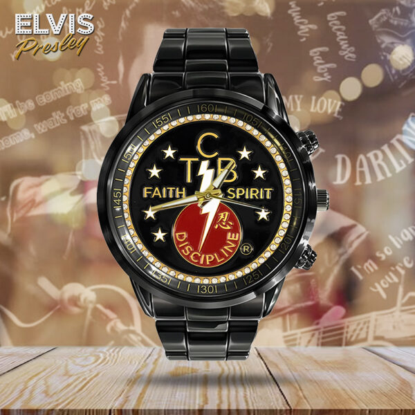 Elvis Presley Black Stainless Steel Watch - GNE 3547