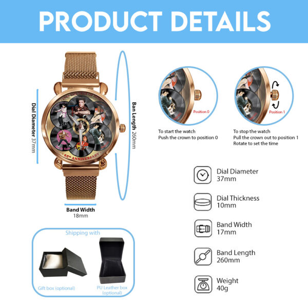 Elvis Presley Mesh Strap Quartz Watch - TANTN 12823