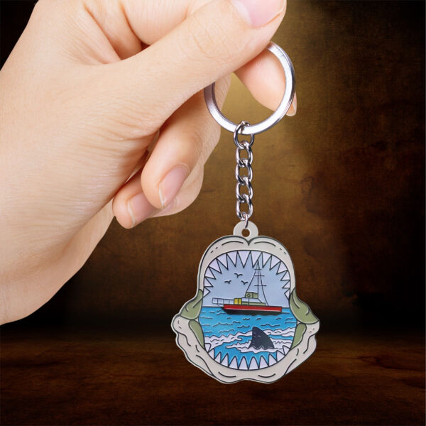 Jaws Custom Shape 2-sided Keychain - GNE NEW337