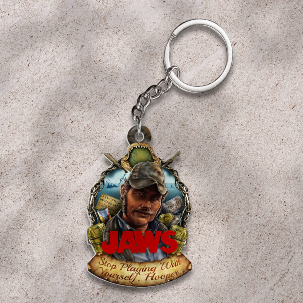 Jaws Custom Shape 2-sided Keychain - GNE NEW366
