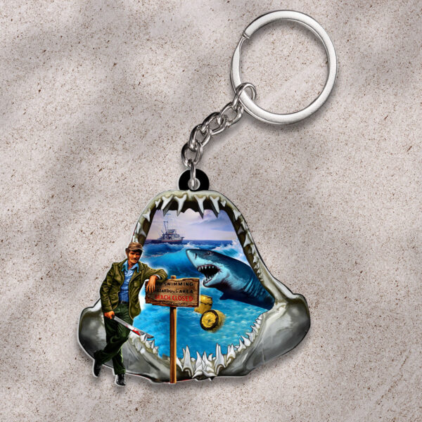 Jaws Custom Shape 2-sided Keychain - HOATT 10593