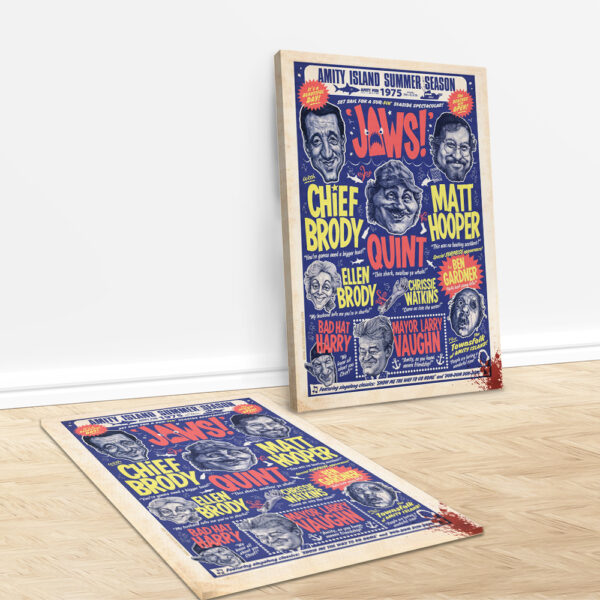Jaws Rectangle Canvas With Inner Frame - MAITM 11183