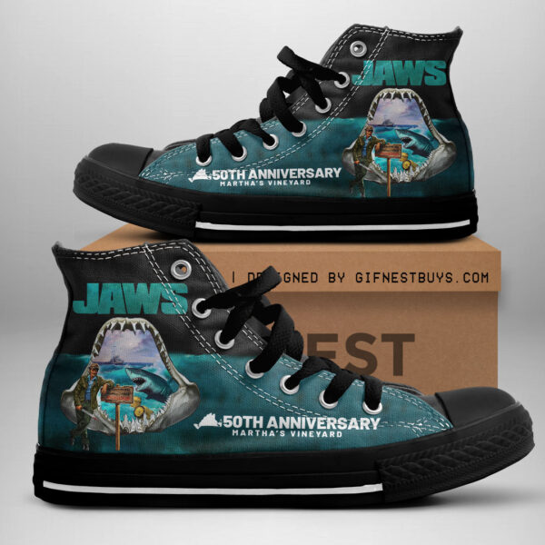 Jaws High Top Canvas Shoes - HOATT 10744