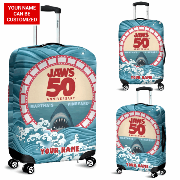Personalized Jaws Luggage Cover - TANTN 12542