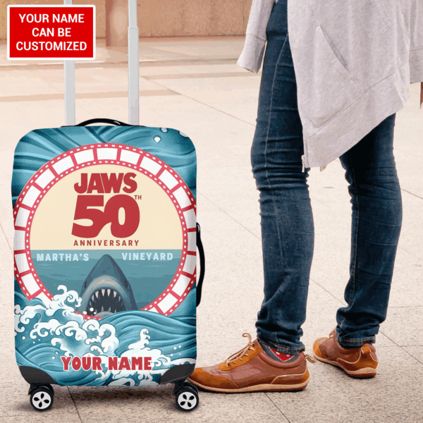 Personalized Jaws Luggage Cover - TANTN 12542