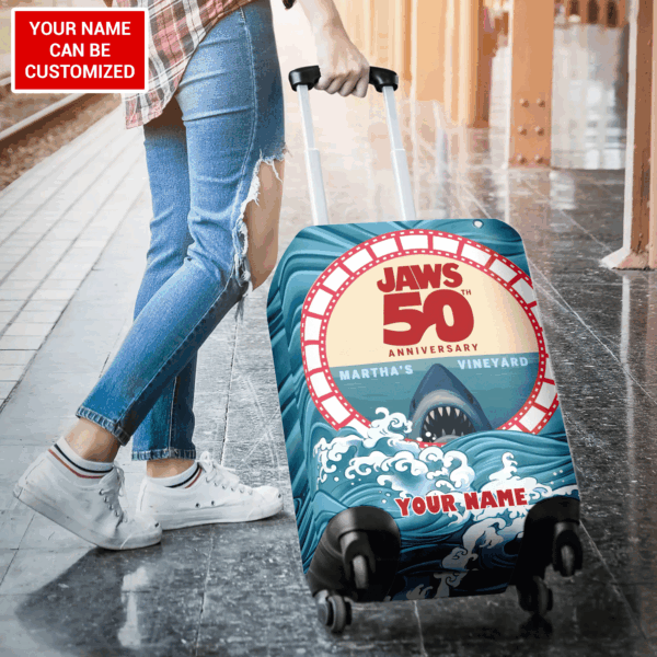 Personalized Jaws Luggage Cover - TANTN 12542