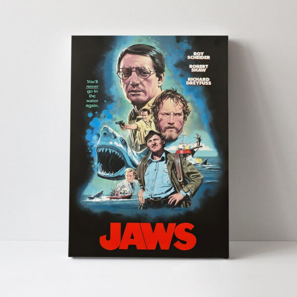 Jaws Rectangle Canvas With Inner Frame - HOATT 10176
